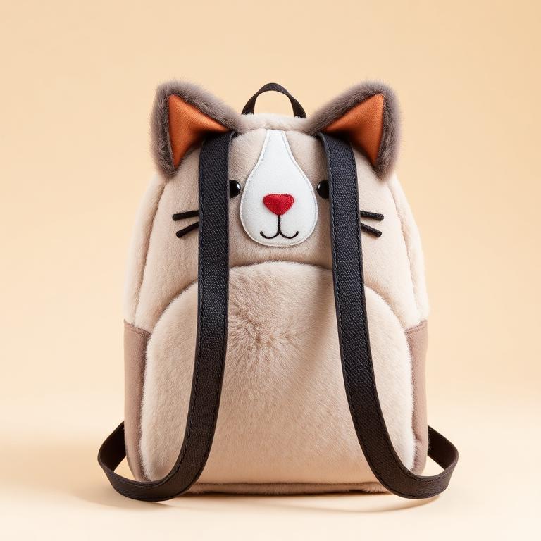 Plush Cat Backpack Buddy