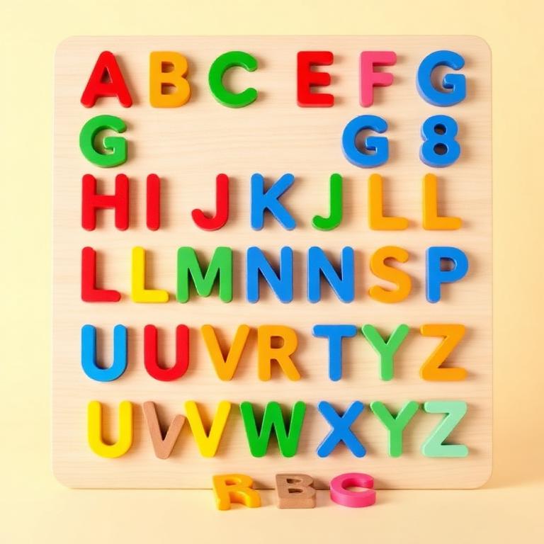 Wooden Alphabet Puzzle Board
